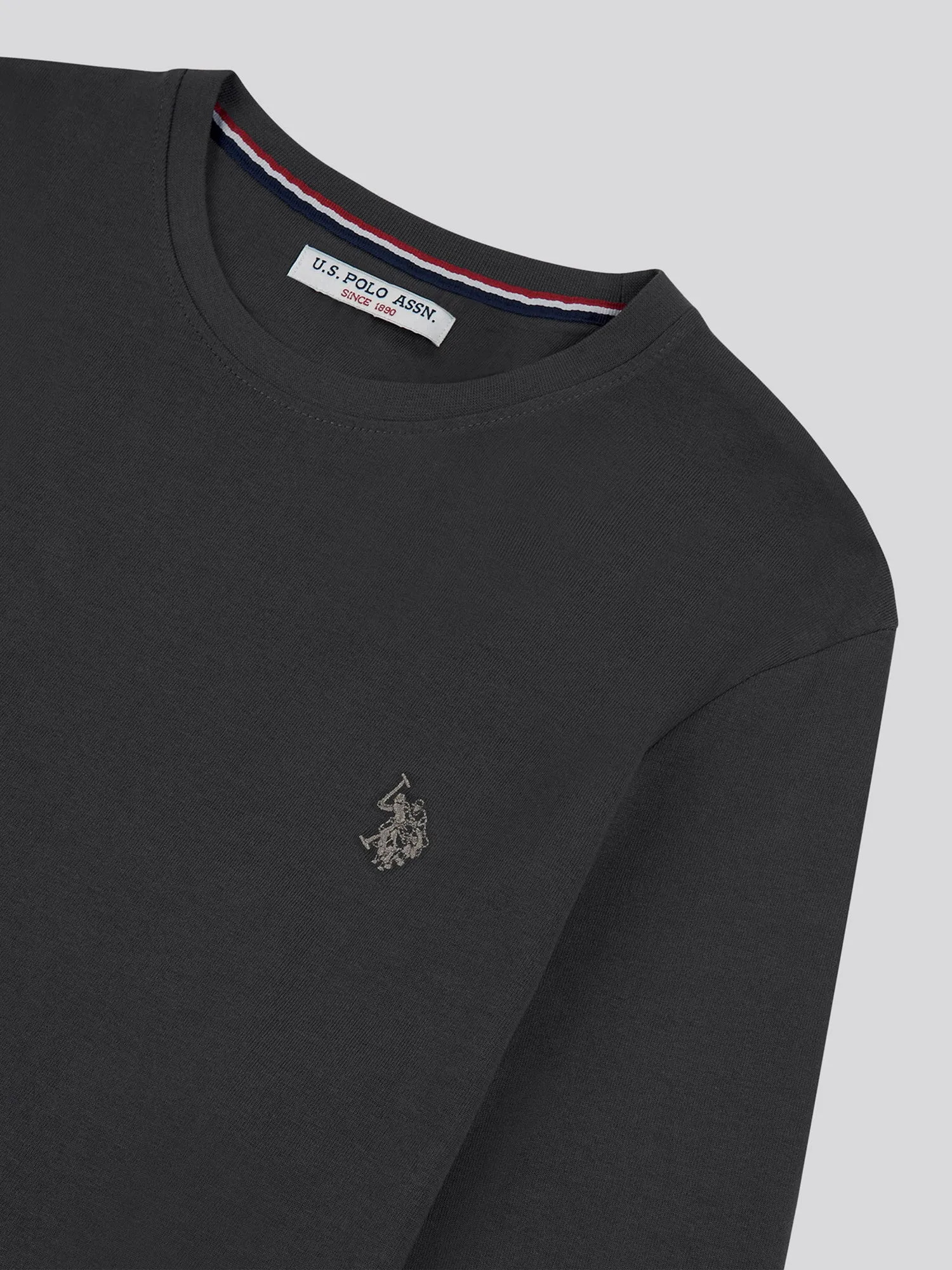 Mens Long Sleeved T-Shirt in Ebony