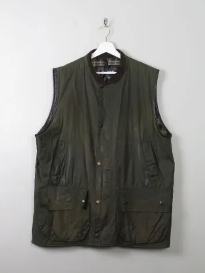Men's Vintage Barbour Gilet Waxed Green XL
