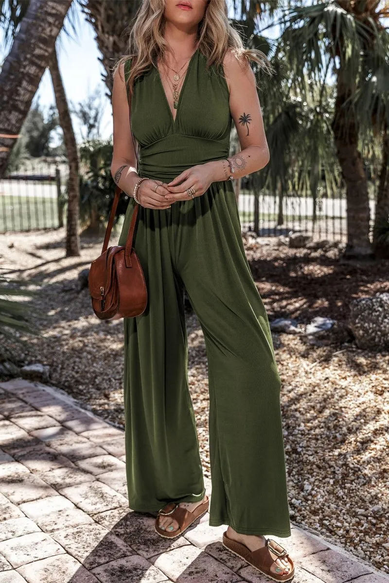 Mossy Meadow Green Jumpsuite for Women