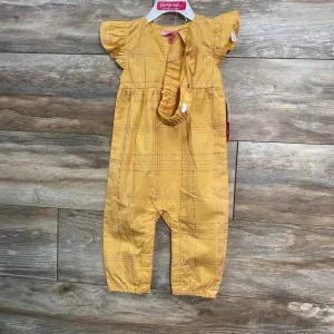 NEW Penelope Mack Henley Jumpsuit & Headband sz 12m