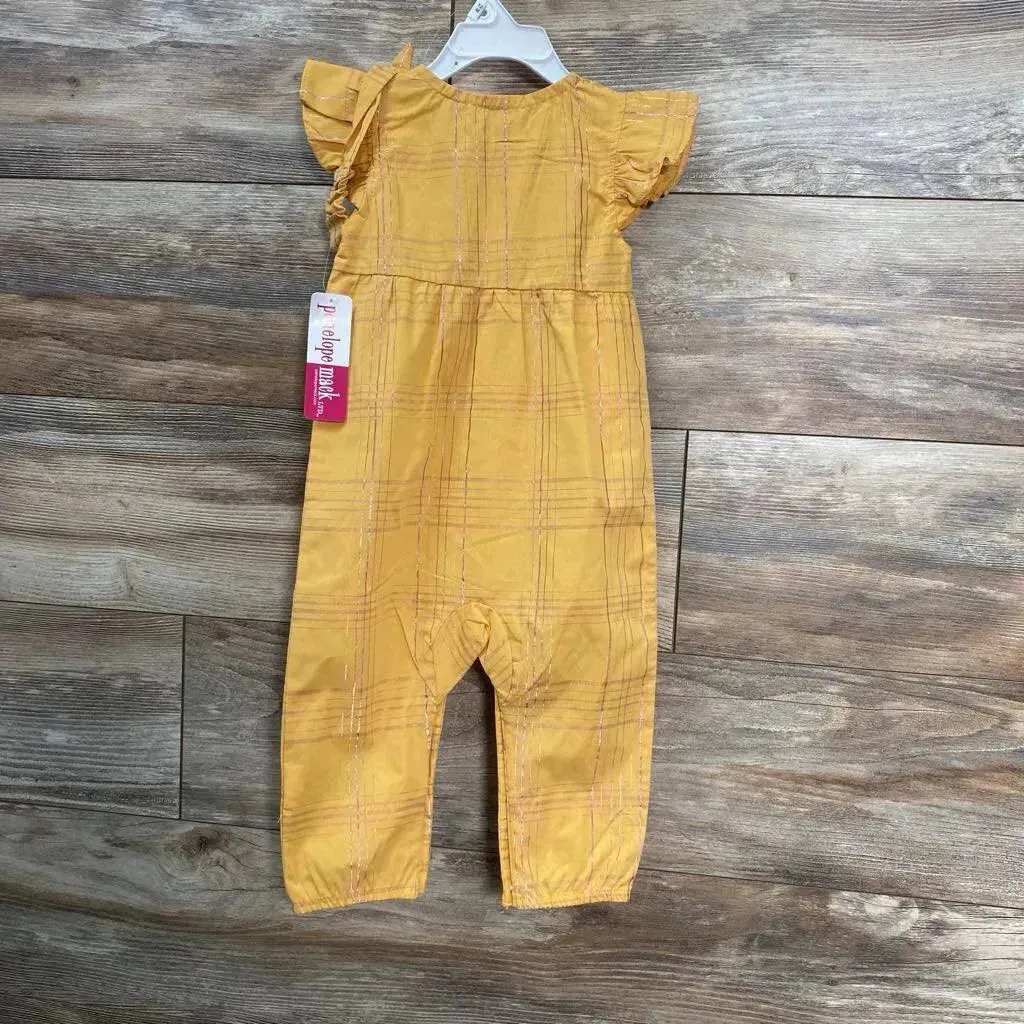 NEW Penelope Mack Henley Jumpsuit & Headband sz 12m