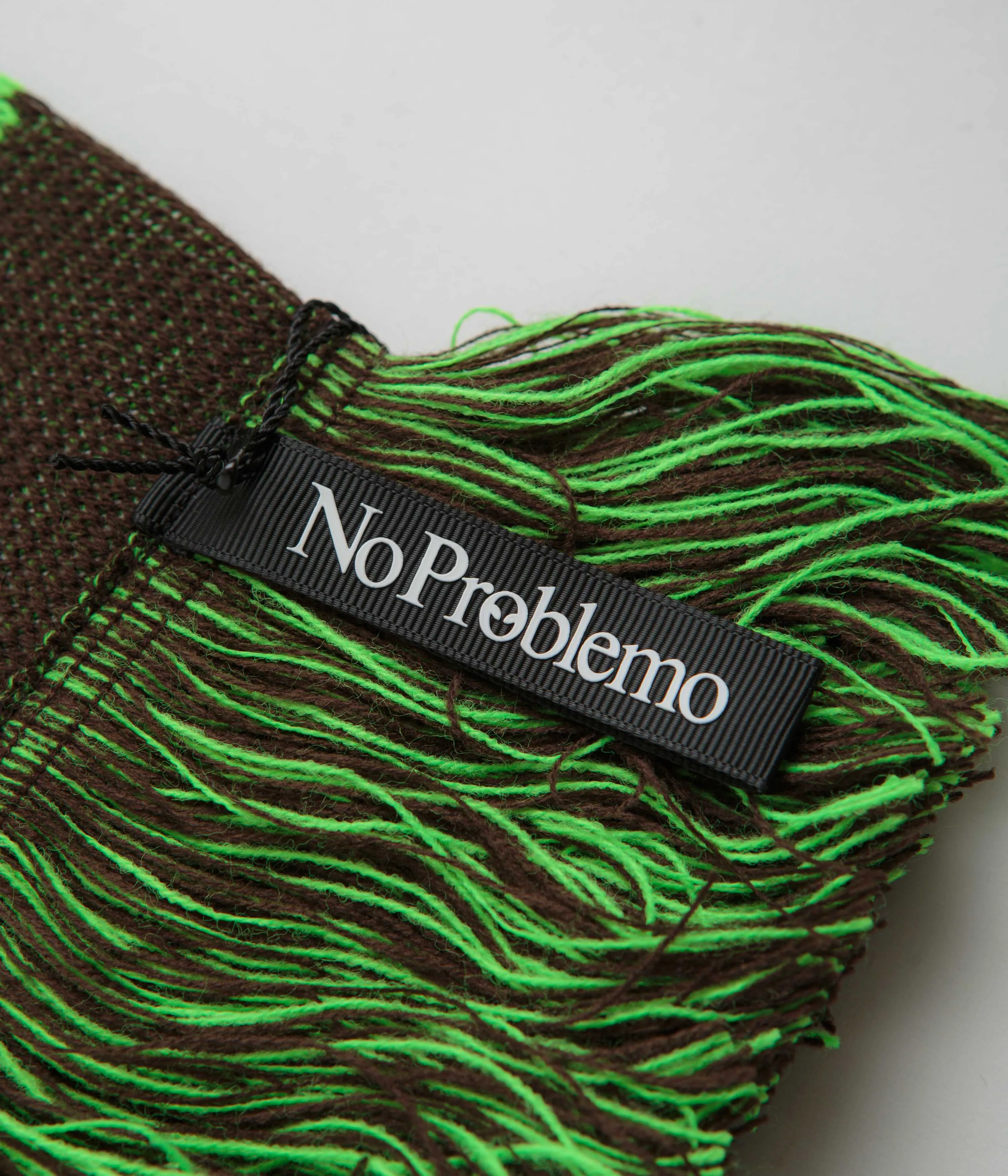 No Problemo Striped Scarf - Olive