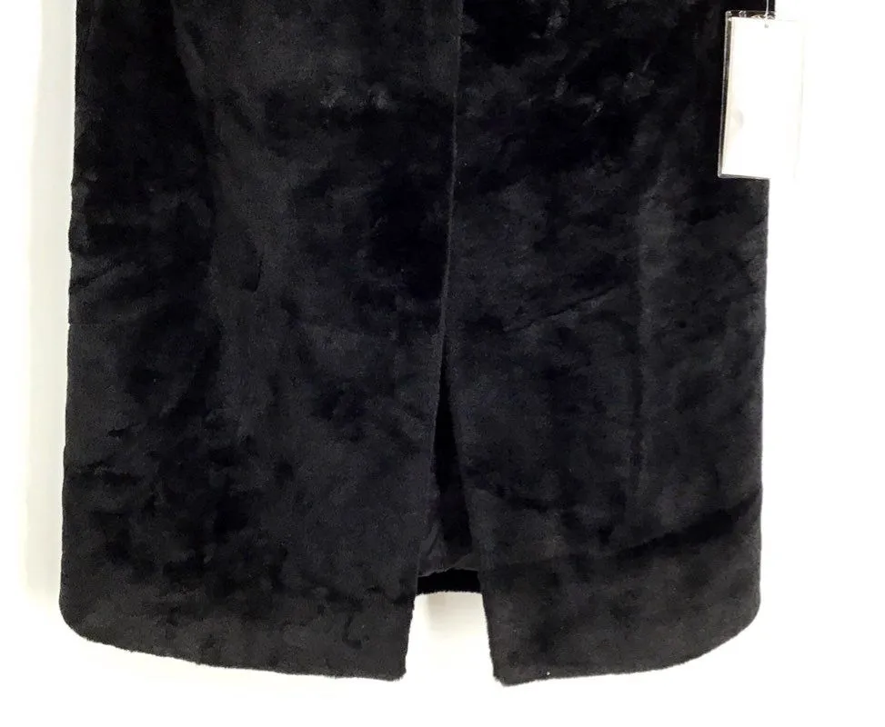 NWT Pamela Mccoy Women's Black Overcoat - Size Medium