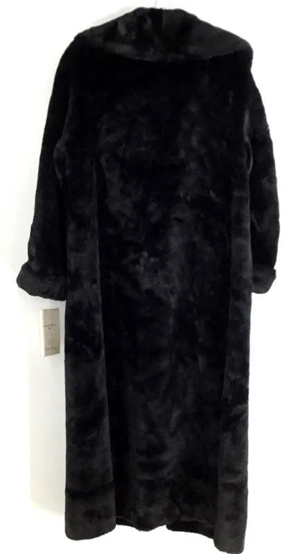 NWT Pamela Mccoy Women's Black Overcoat - Size Medium