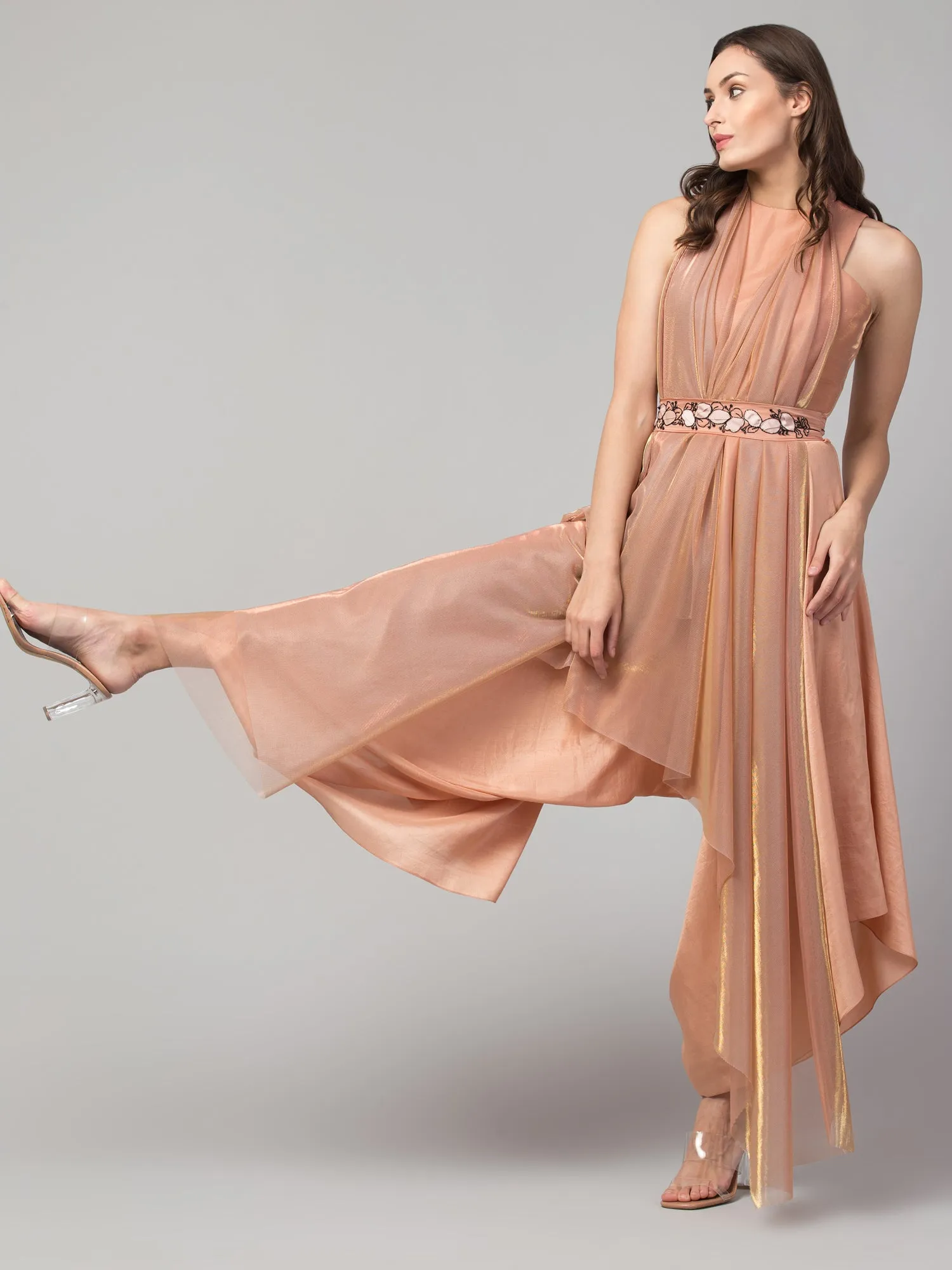OLD ROSE HOLO JUMPSUIT