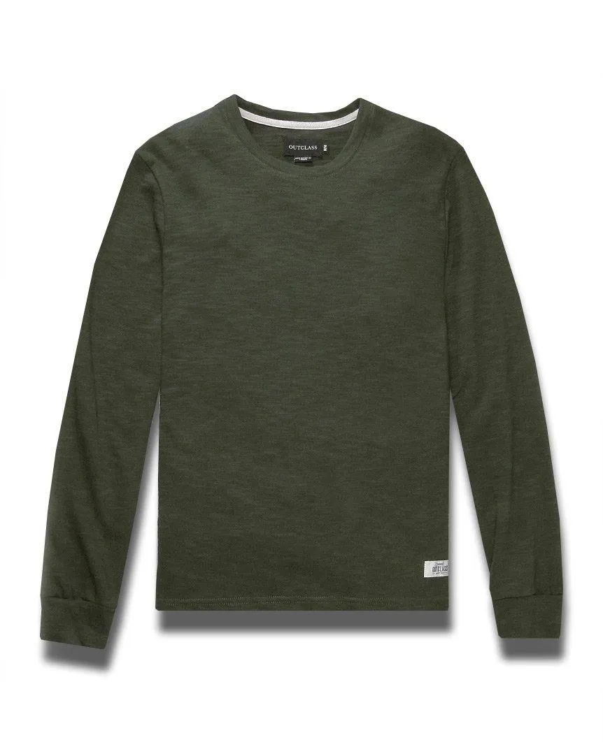 Olive Slub L/S T-Shirt