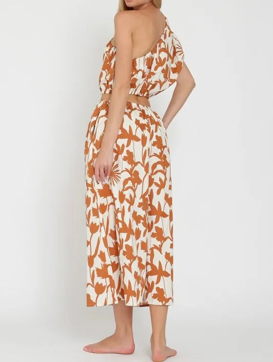 One Shoulder Ankle Jumpsuit
