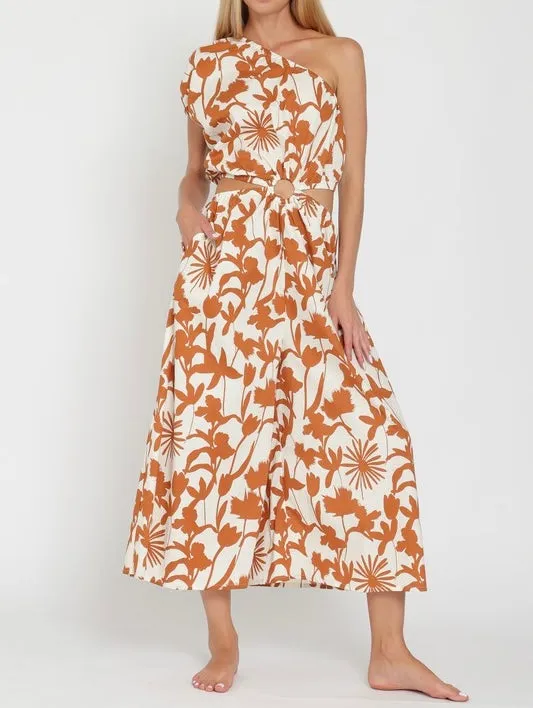 One Shoulder Ankle Jumpsuit