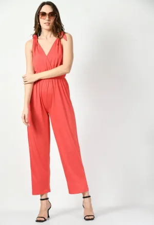 Orange Sleeveless Jumpsuit