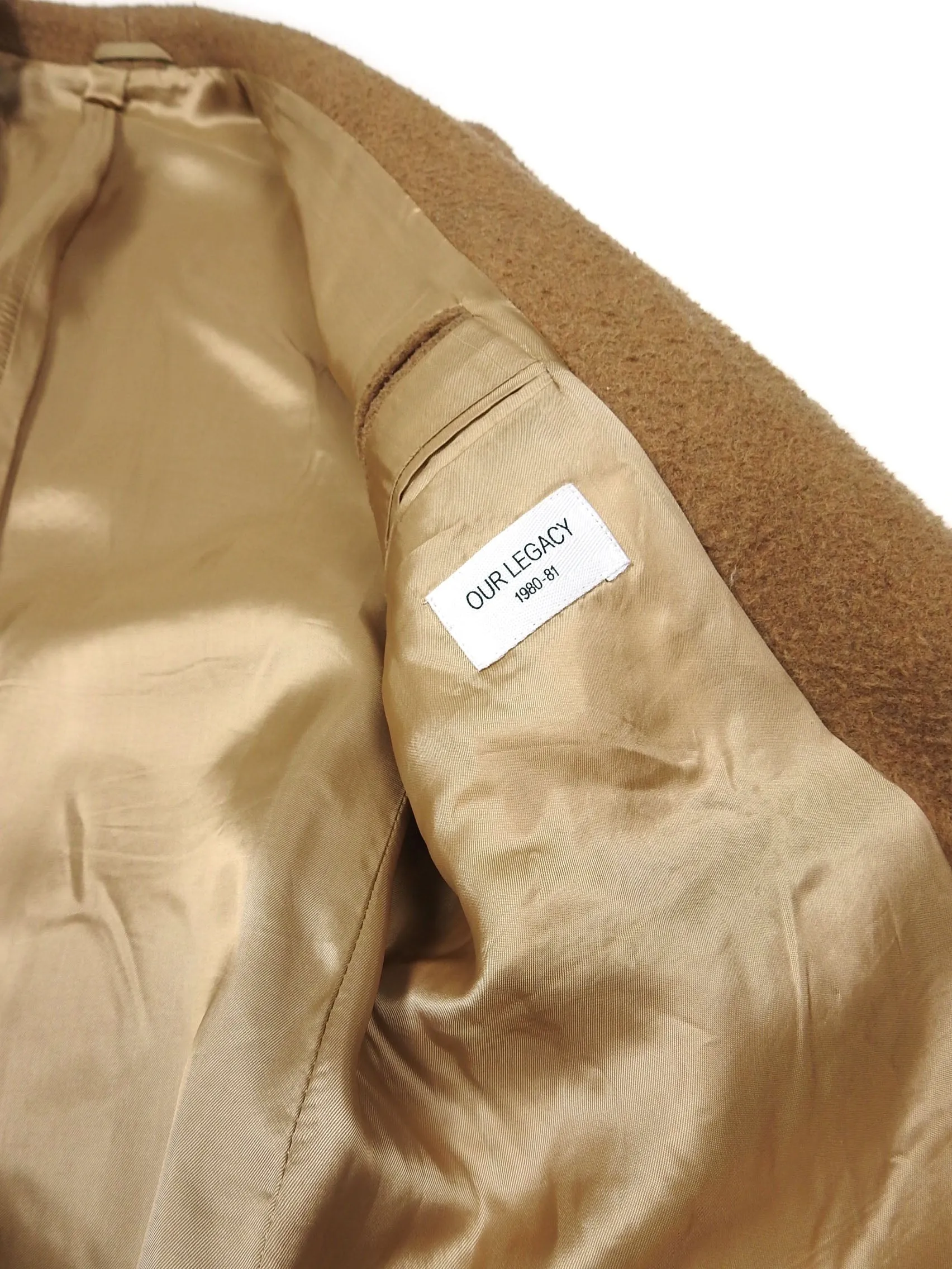 Our Legacy 1980-81 Ruffled Camel Overcoat Size 46