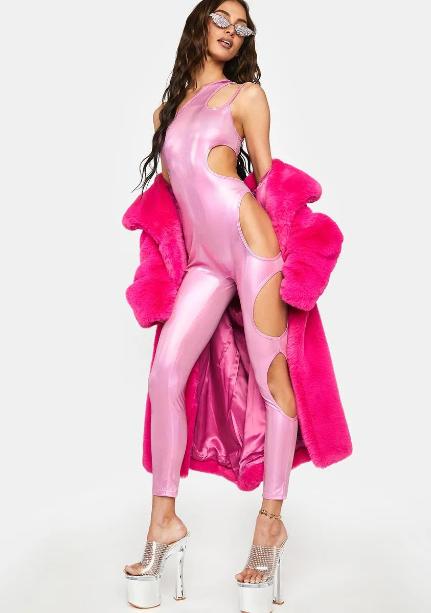 Pink Cutout Jumpsuit