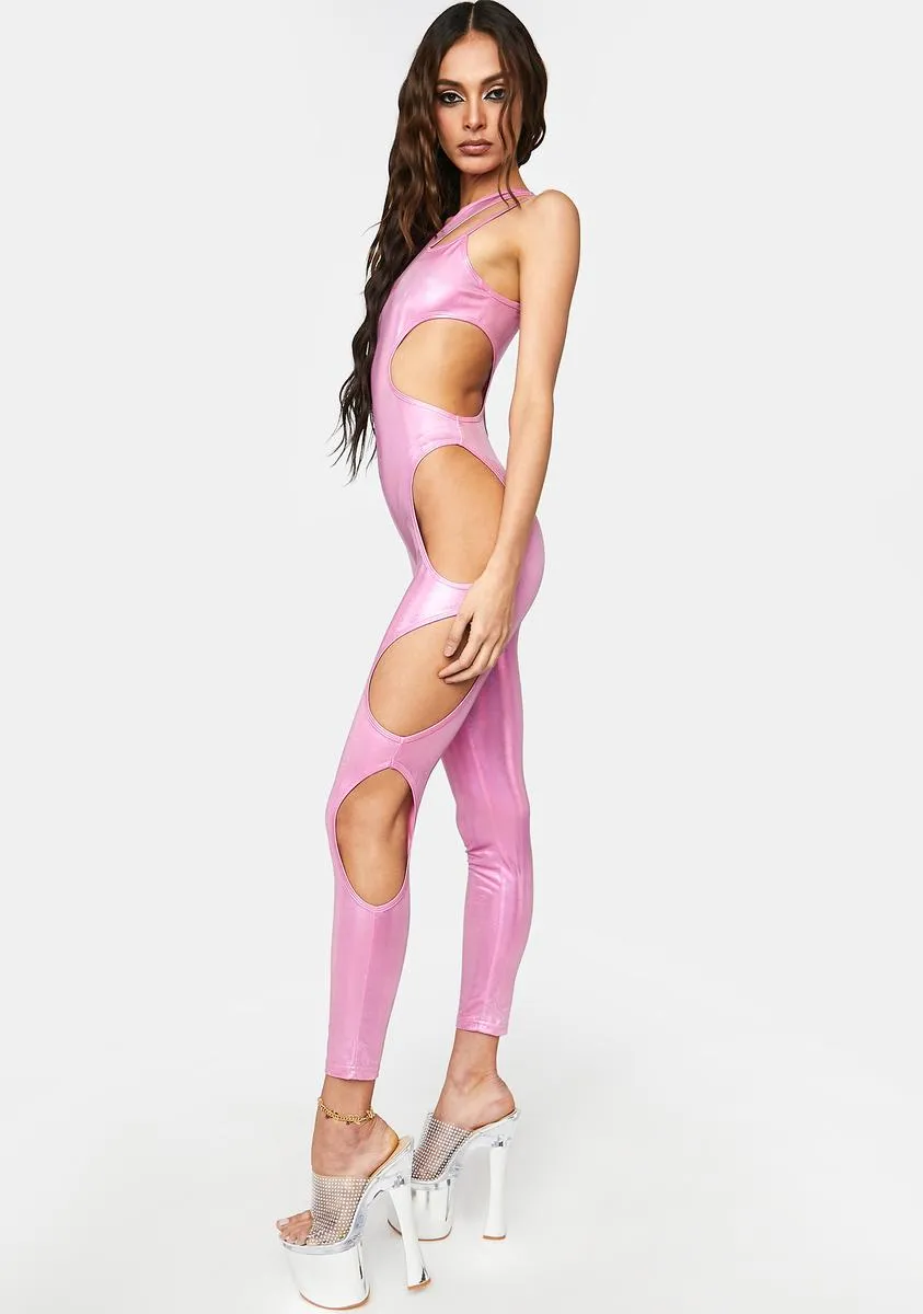 Pink Cutout Jumpsuit