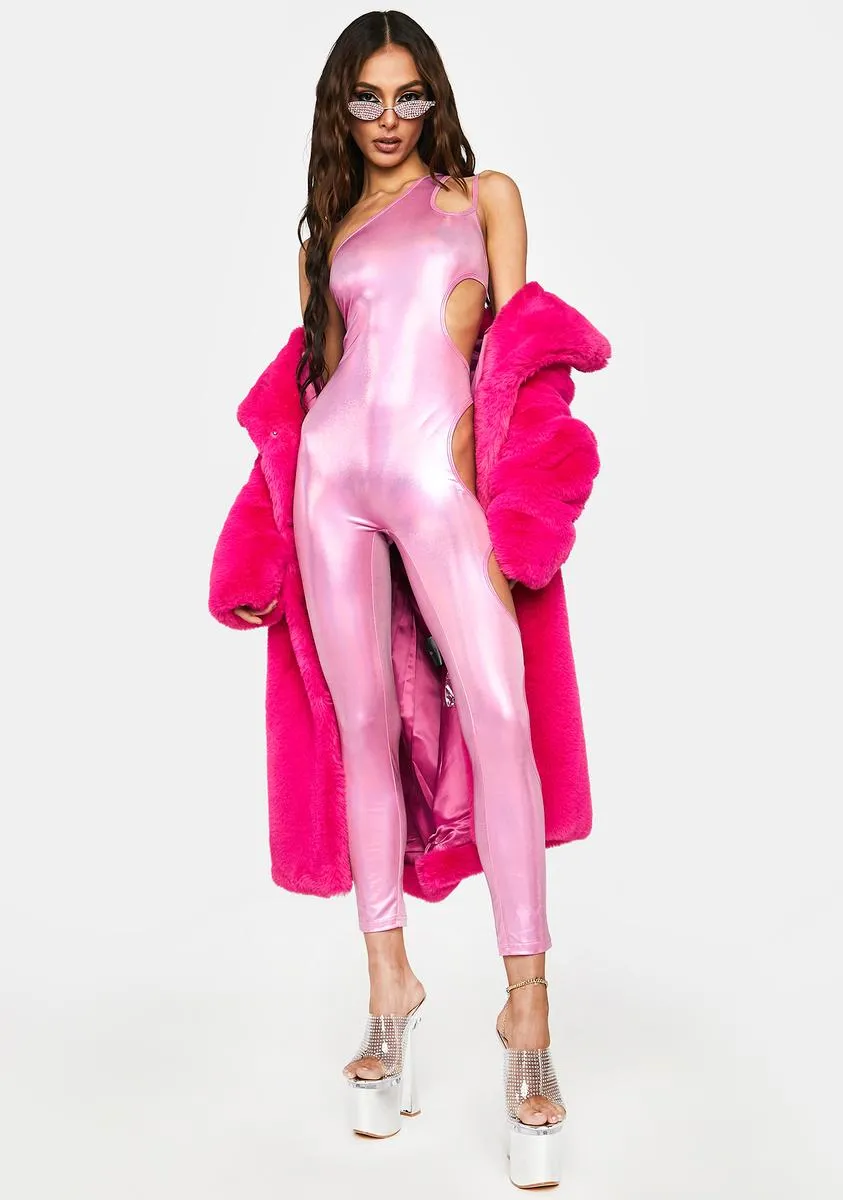 Pink Cutout Jumpsuit
