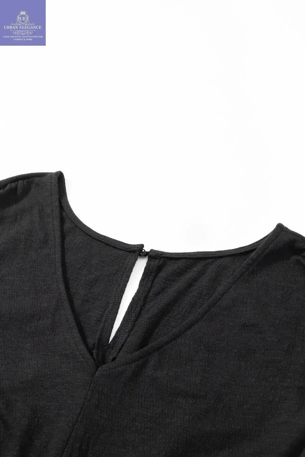 Plus Size Black Smocked High Waist Jumpsuit