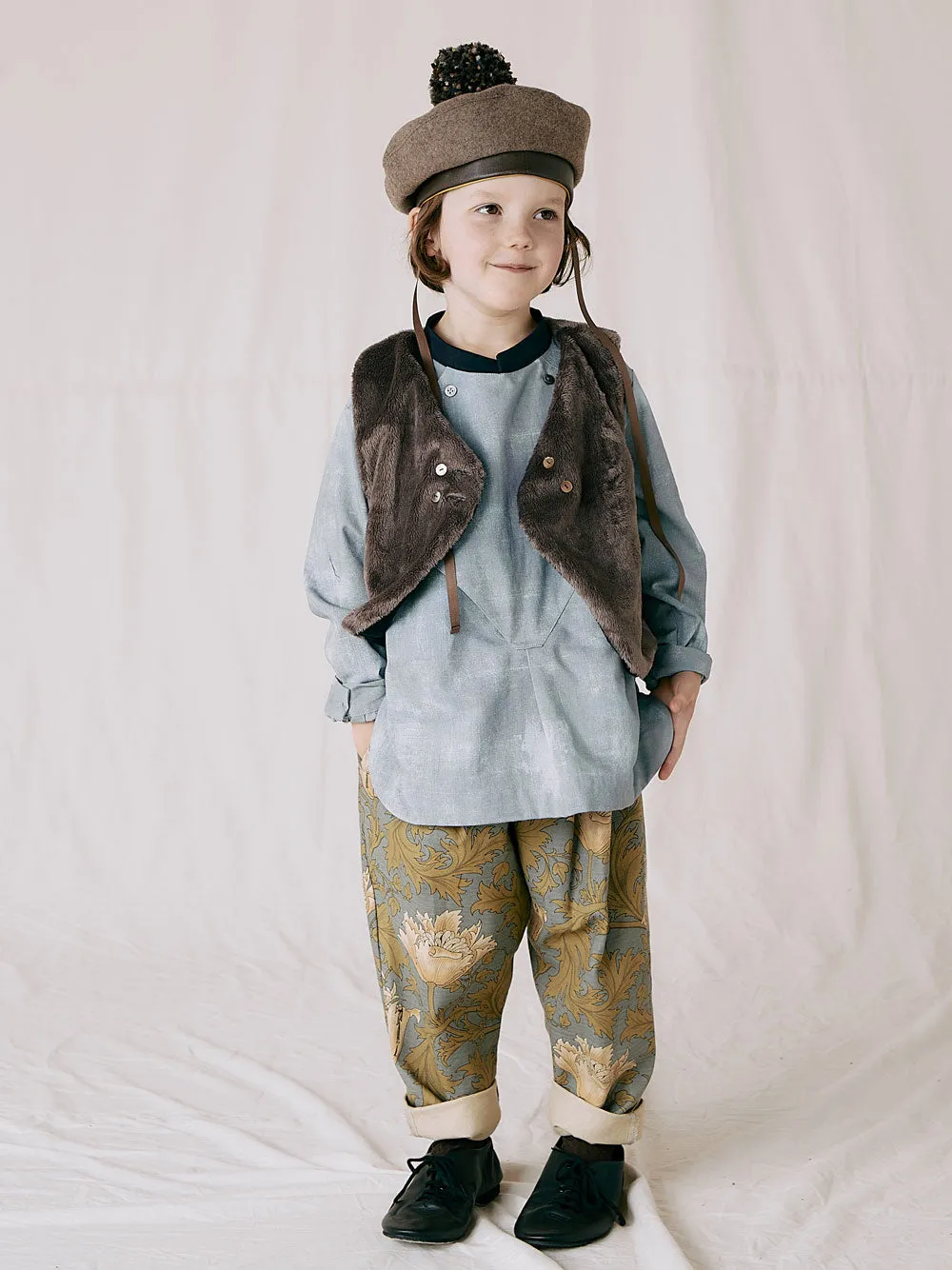 Reversible Brown Gray Gilet