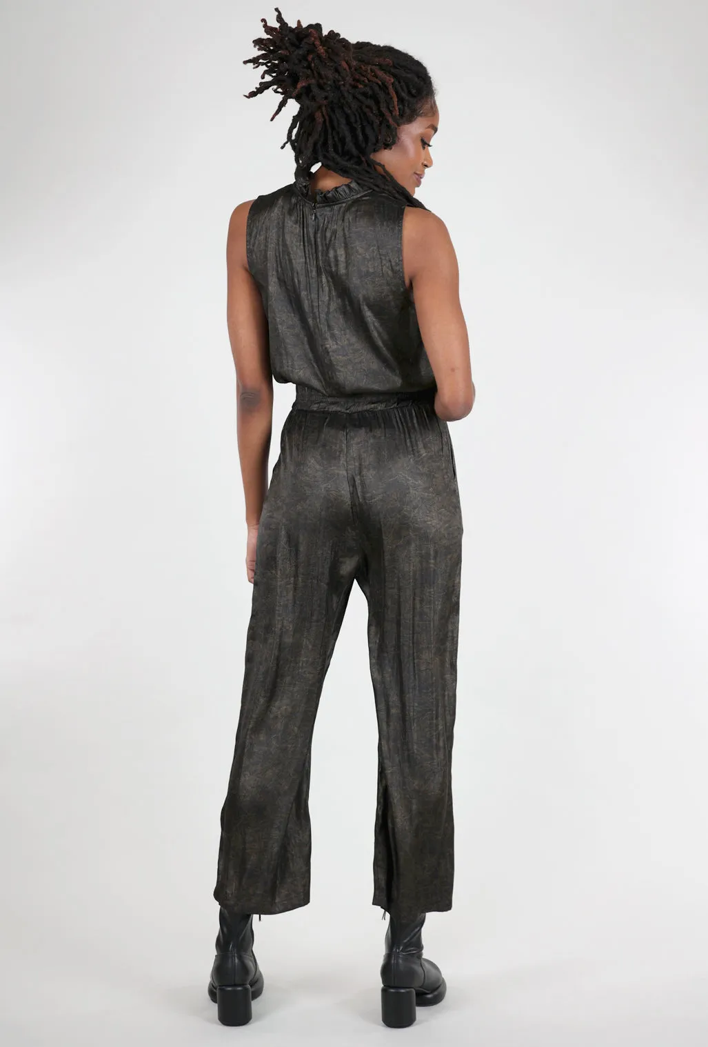 Ruffle Neck Jumpsuit, Black