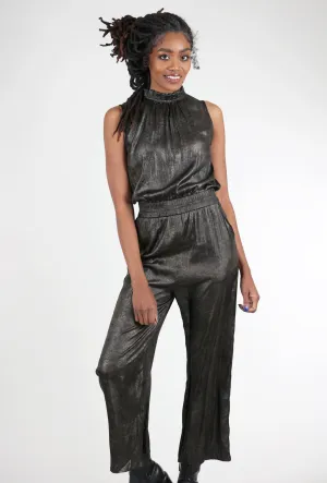 Ruffle Neck Jumpsuit, Black