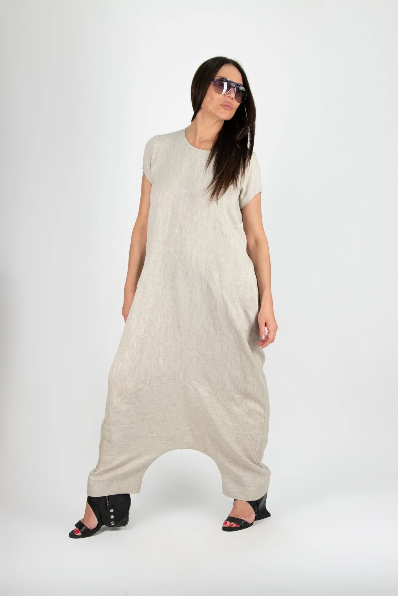 RUTH Harem Linen Jumpsuit