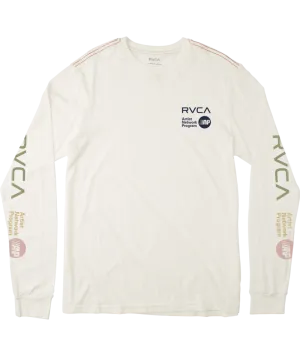 RVCA ANP L/S Tee-Antique White