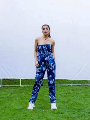 Sarah Smocked Top Camo Jumpsuit