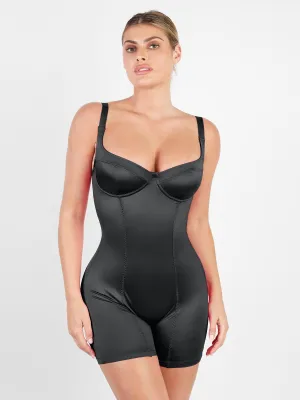 Shapewear Sculpting Shine Mid-Thigh Corset Romper