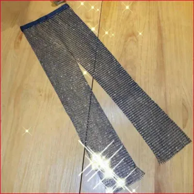 Shiny Glitter Fishnet Pants in Various Colors