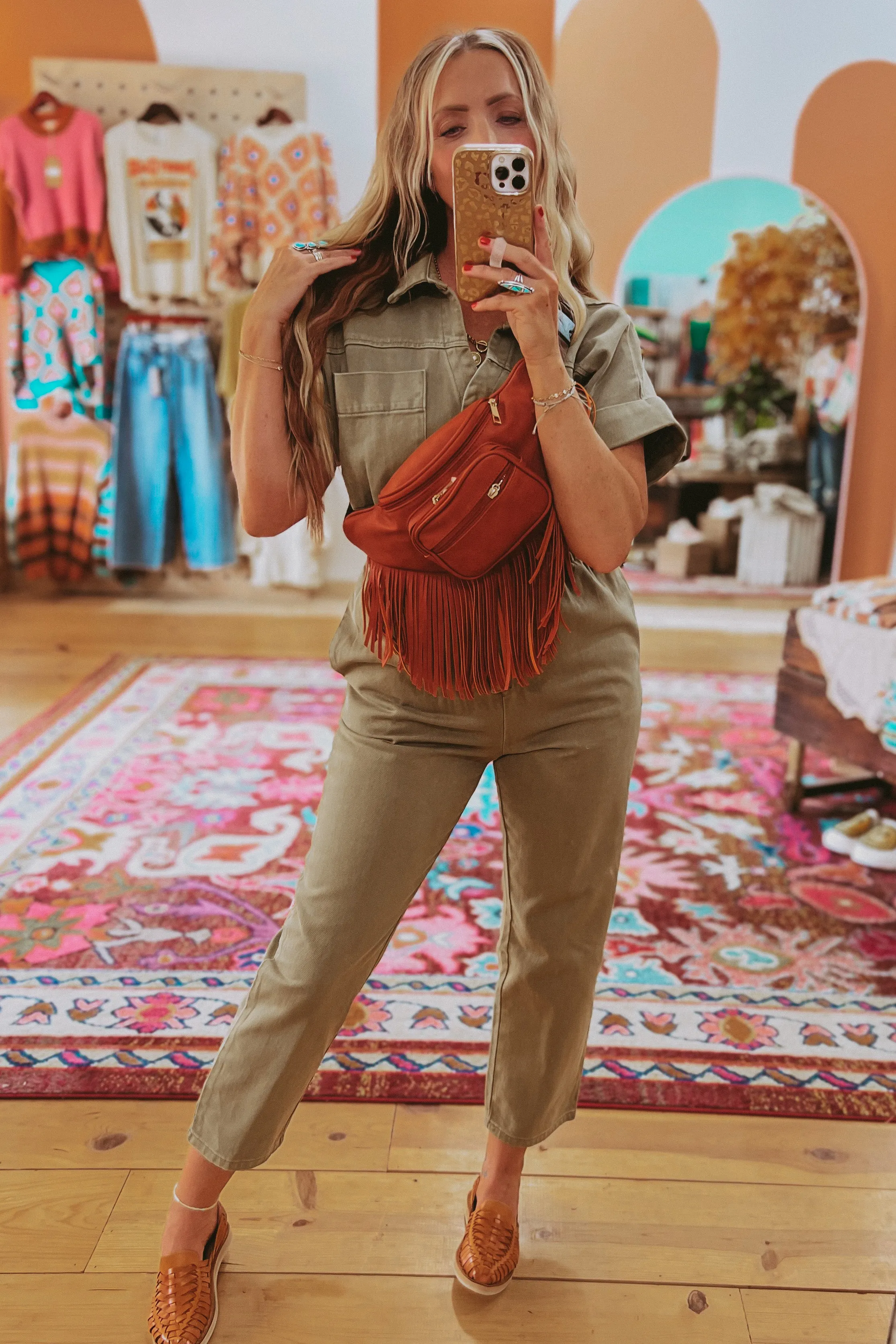 Short Sleeve Utility Jumpsuit