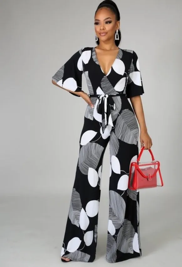 Short sleeves jumpsuit