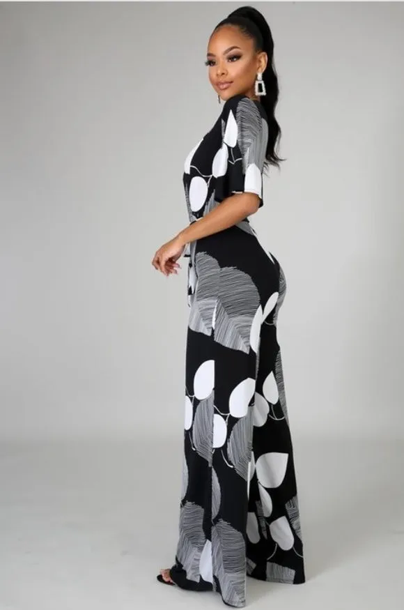 Short sleeves jumpsuit