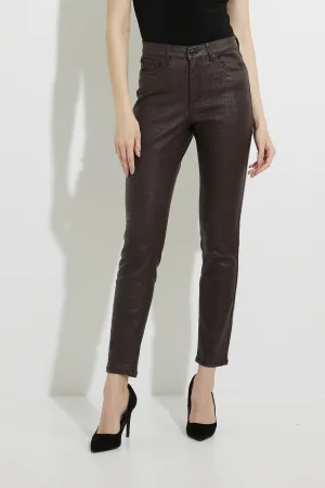 Snakeskin Faux-Leather Slim Jean