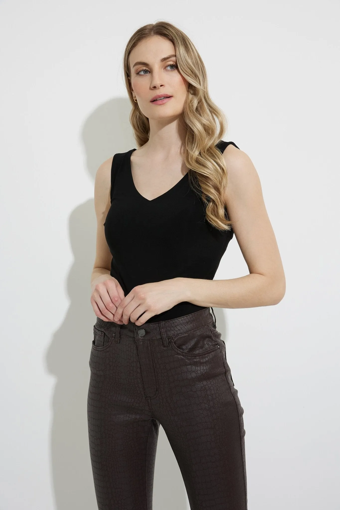 Snakeskin Faux-Leather Slim Jean