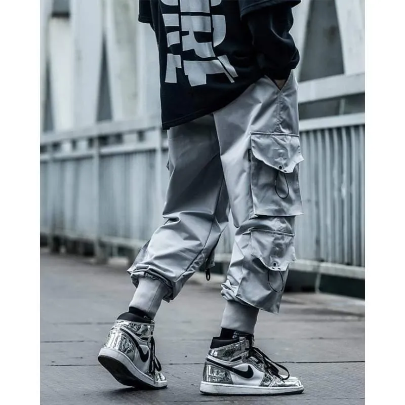 Streetwear Black Multi-Pocket Cargo Pants