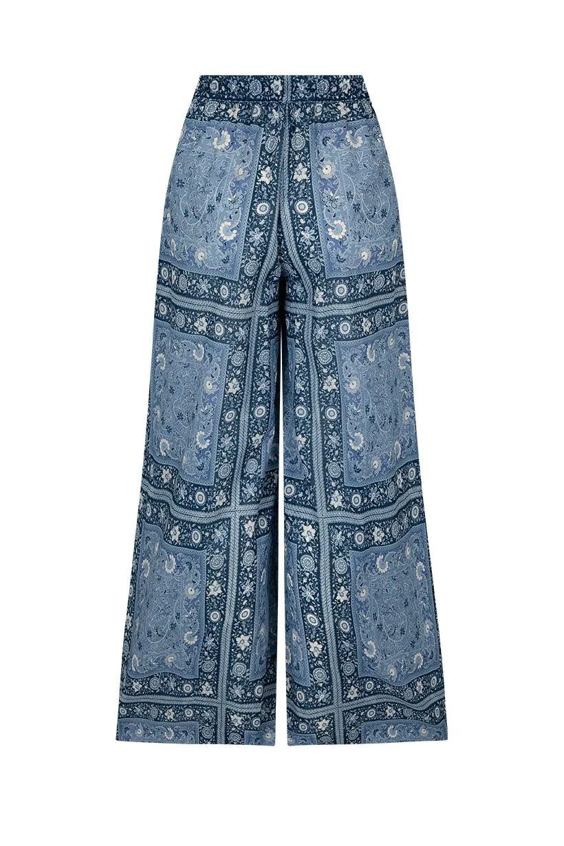 Sunshine Bandit Wide Leg Pant - Chambray