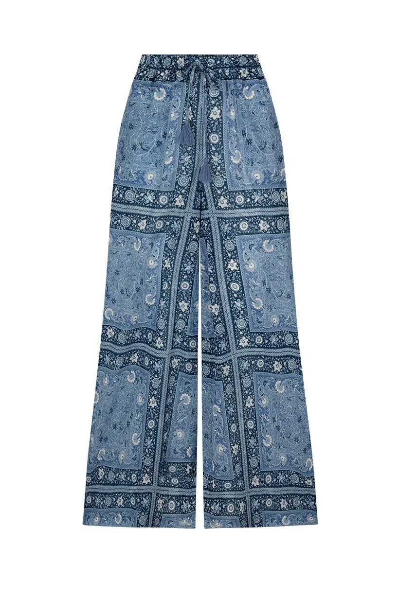 Sunshine Bandit Wide Leg Pant - Chambray