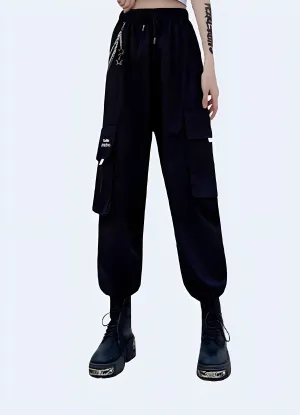 Techwear Women's Pants With Chain