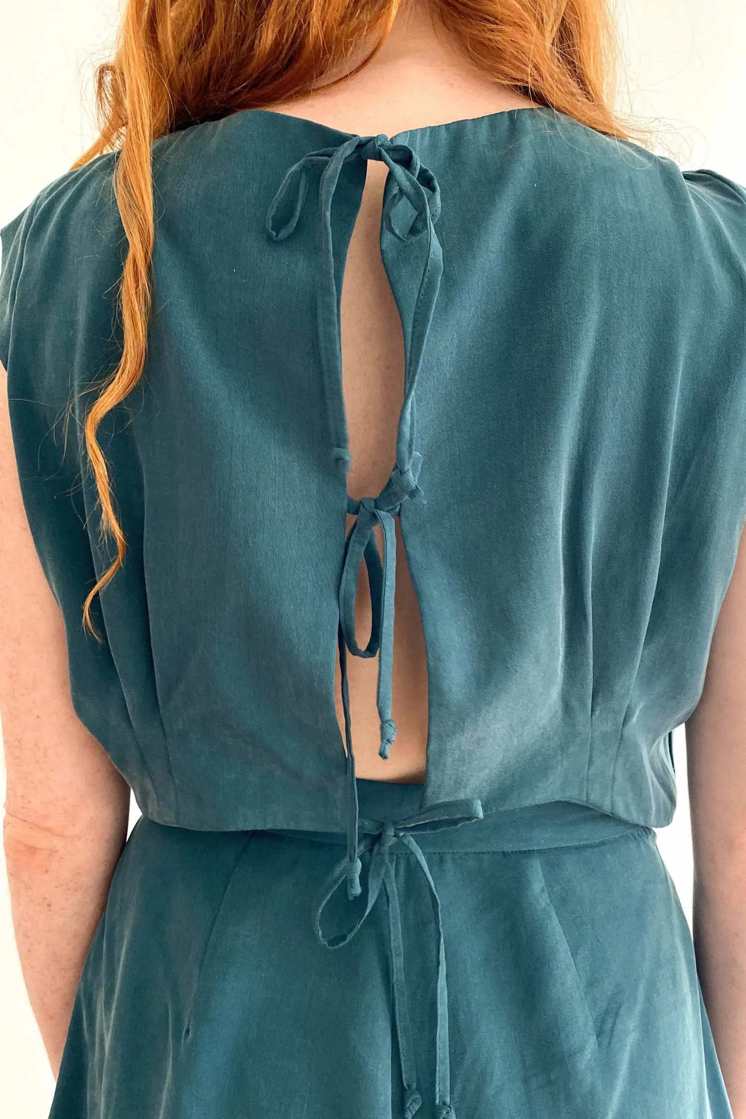 The Short Shorts ezp® Playsuit in Teal Tencel