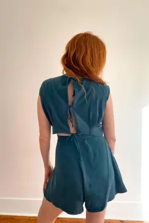 The Short Shorts ezp® Playsuit in Teal Tencel