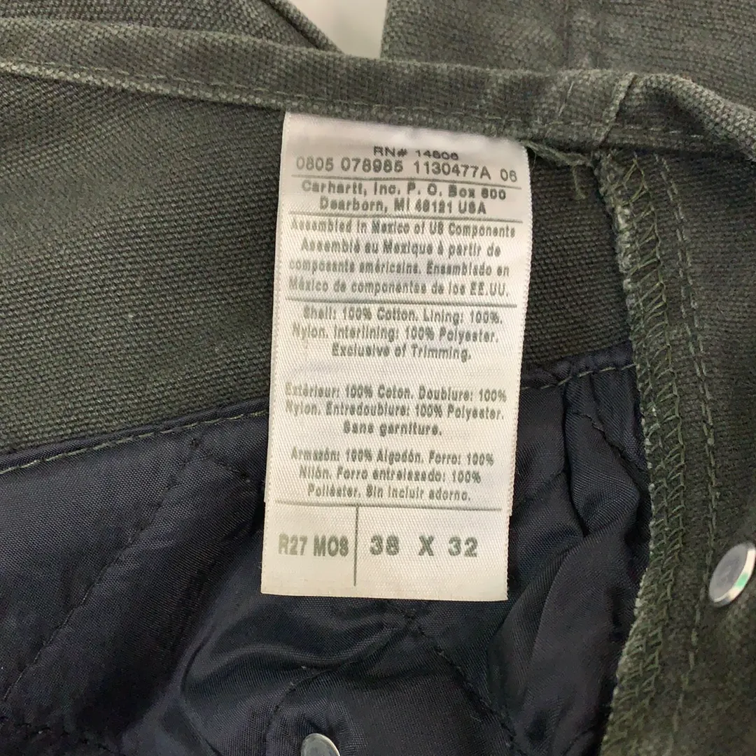 Vintage Carhartt Green Padded Jumpsuit/Overalls