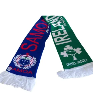 Vintage Samoa Ireland Aviva Stadium fans green blue scarf|L52 W7|SKU 6436