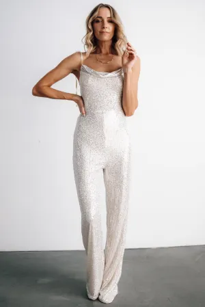 Willett Sequin Jumpsuit | Cream
