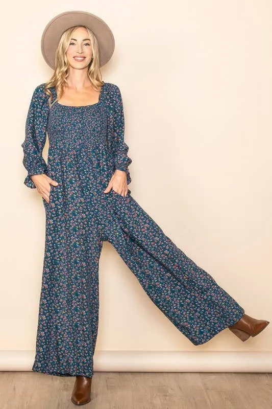 Winter Floral Jumpsuit