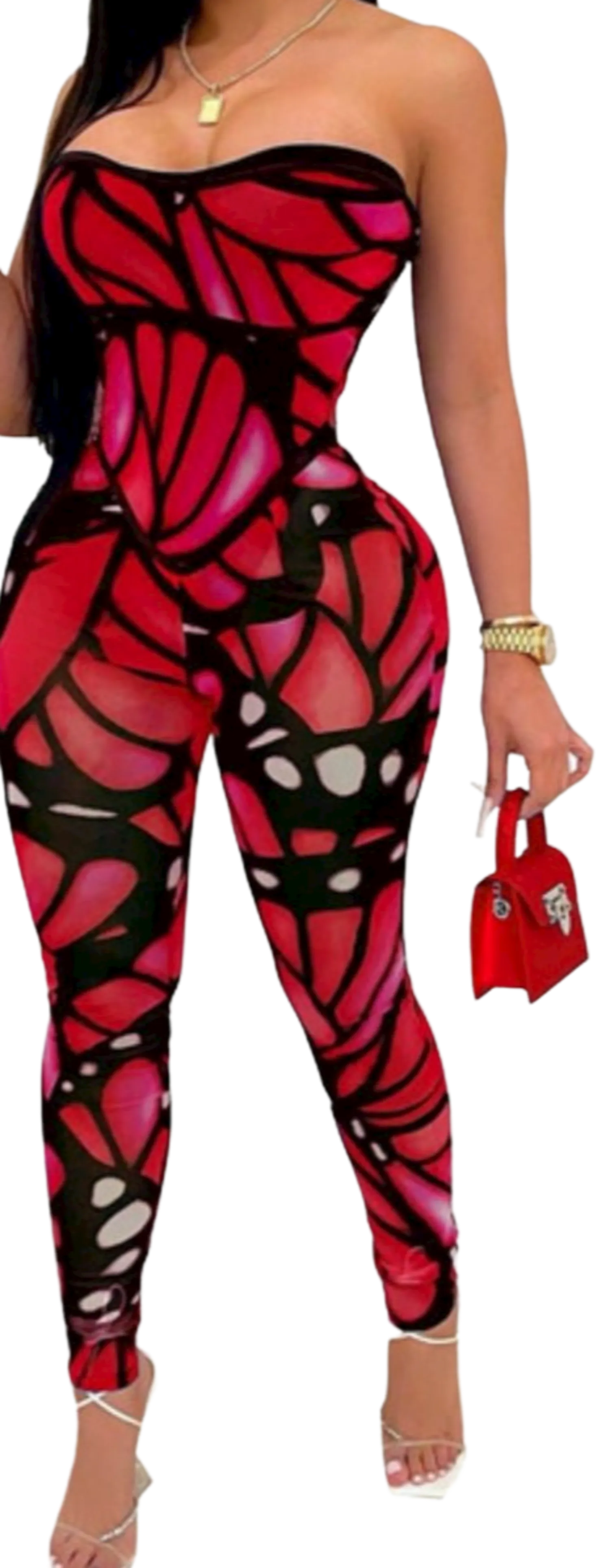 Women Butterfly Jumpsuit