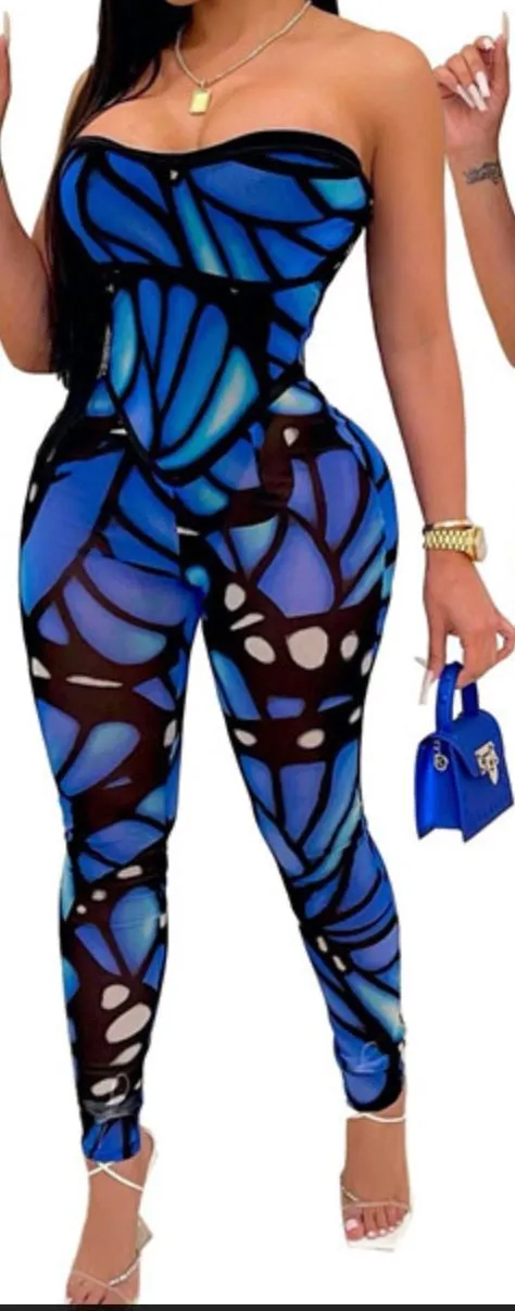 Women Butterfly Jumpsuit