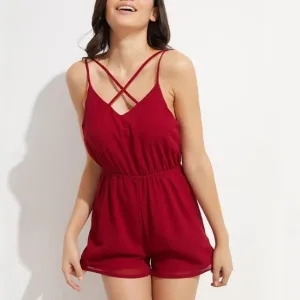 Women Chiffon Backless Cami Jumpsuit