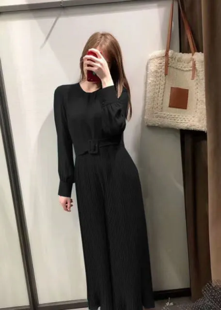 Women Fashion O-Neck Collar Jumpsuit