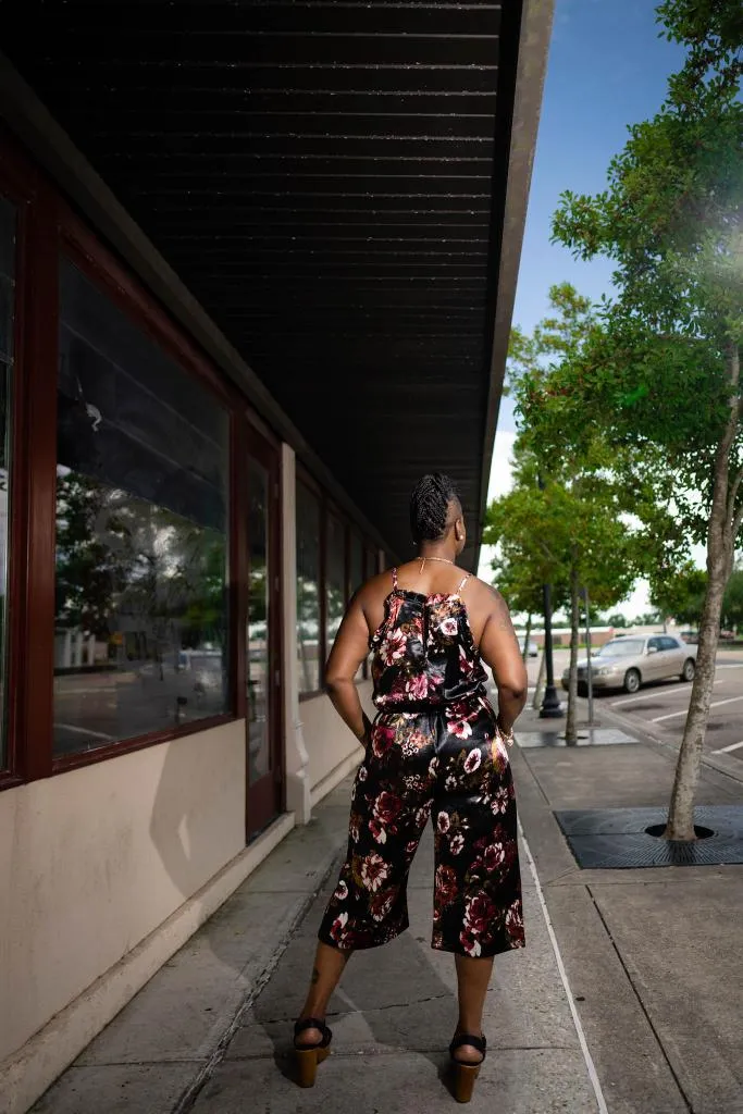 WOMEN "Elegant Floral Silk Jumpsuit"