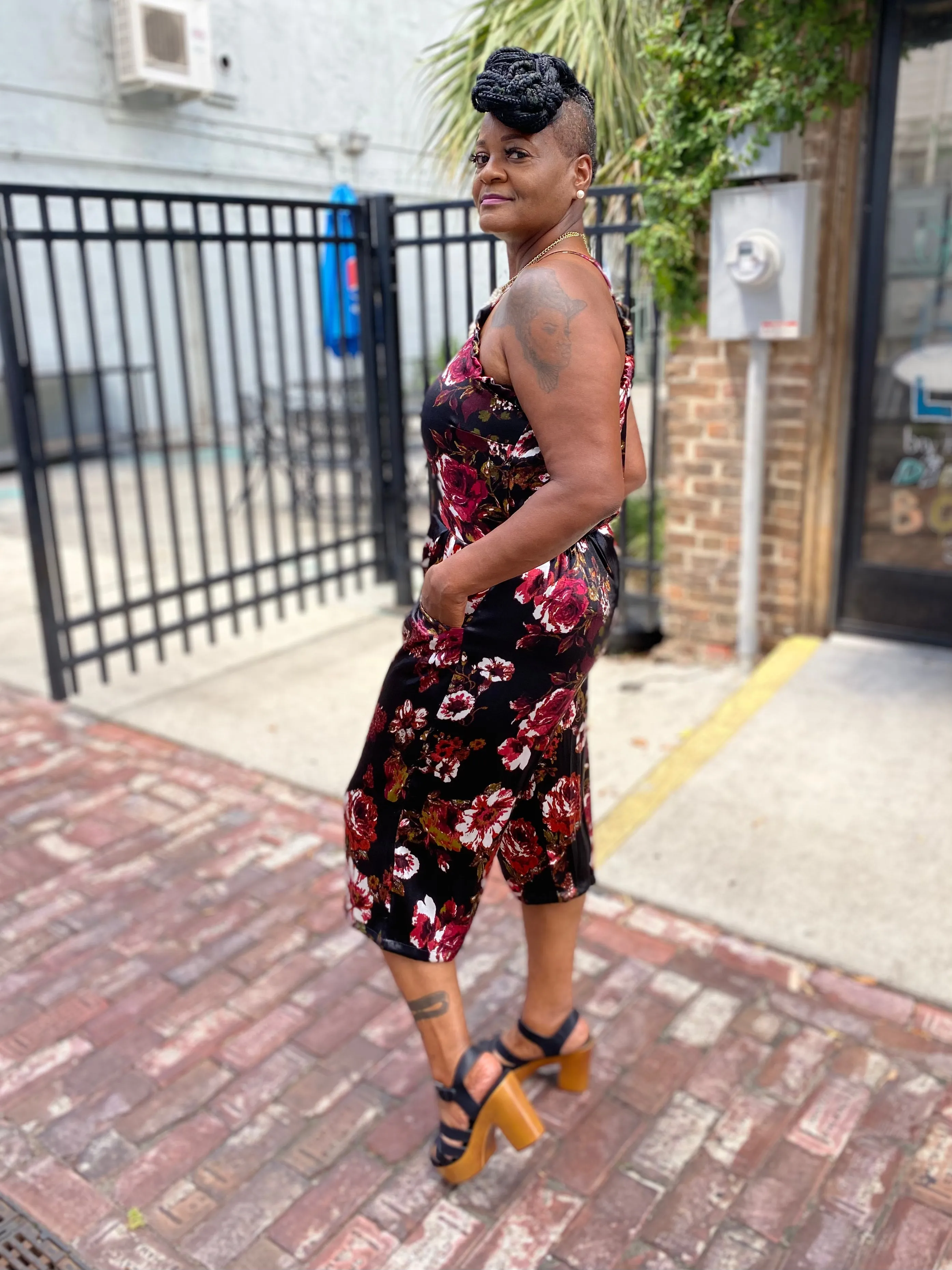 WOMEN "Elegant Floral Silk Jumpsuit"