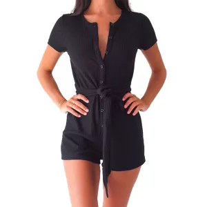 Women Single-breasted Casual Jumpsuit