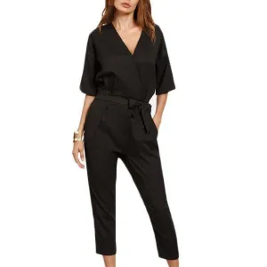 Women Solid Half Sleeve Jumpsuit