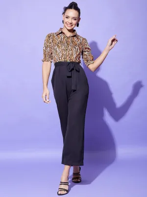 Women's Animal Print Jumpsuit - StyleStone